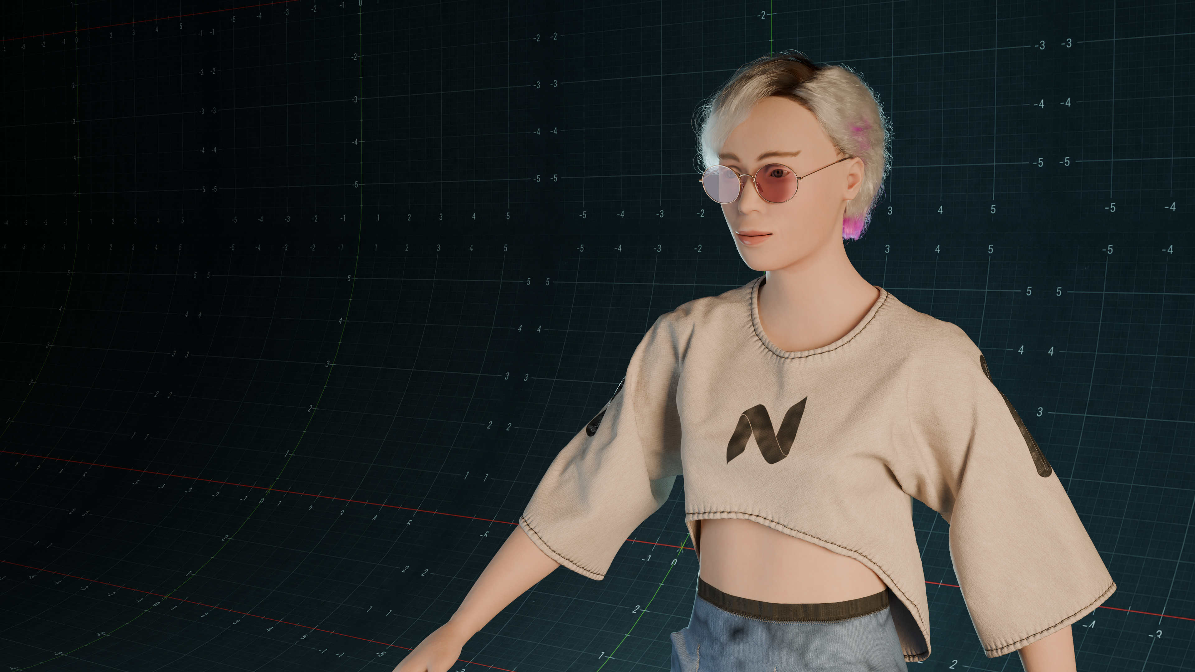 Simulated garment created with Cloth NeXt